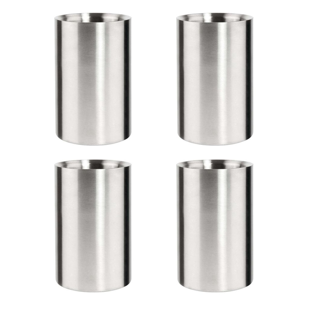 4x Weinkühler Edelstahl doppelwandig Höhe 19 cm Ø 12,2 cm Produktbild 