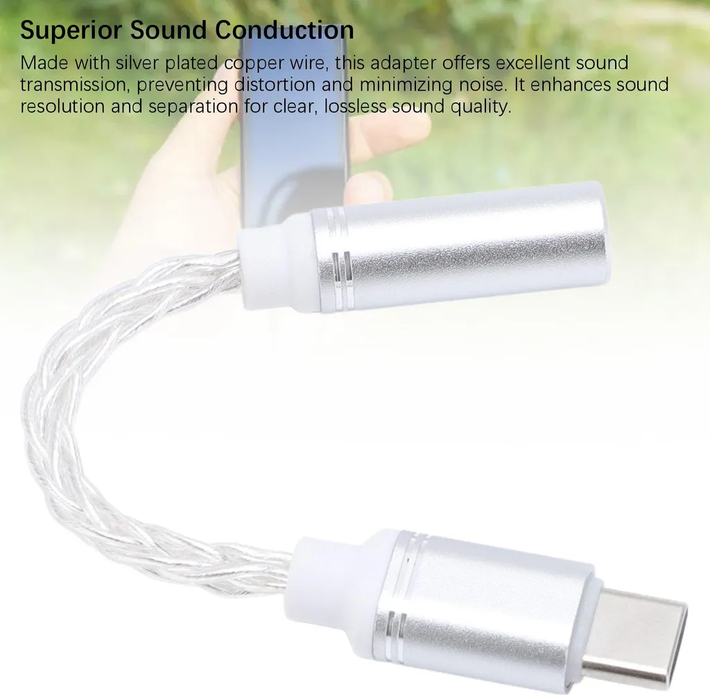 Adaptateur Jack USB C DAC 32 bits 384KHZ Audio Haute Résolution Galaxy S22 - 3