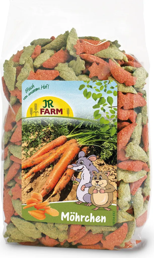 Friandise Carottes Séchées pour Lapin et Rongeur JR Farm - Lot de 8x200g