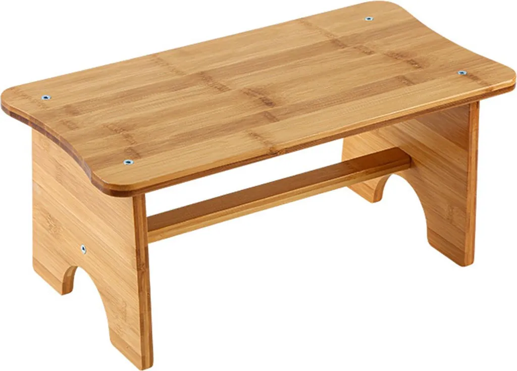 Repose-pieds de bureau ergonomique en bois naturel support de fatigue