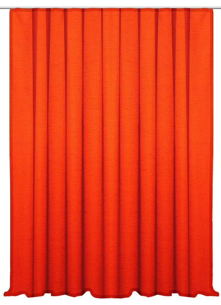 Vorhang orange Kräuselband 300x245 cm Seidenglanz Produktbild 