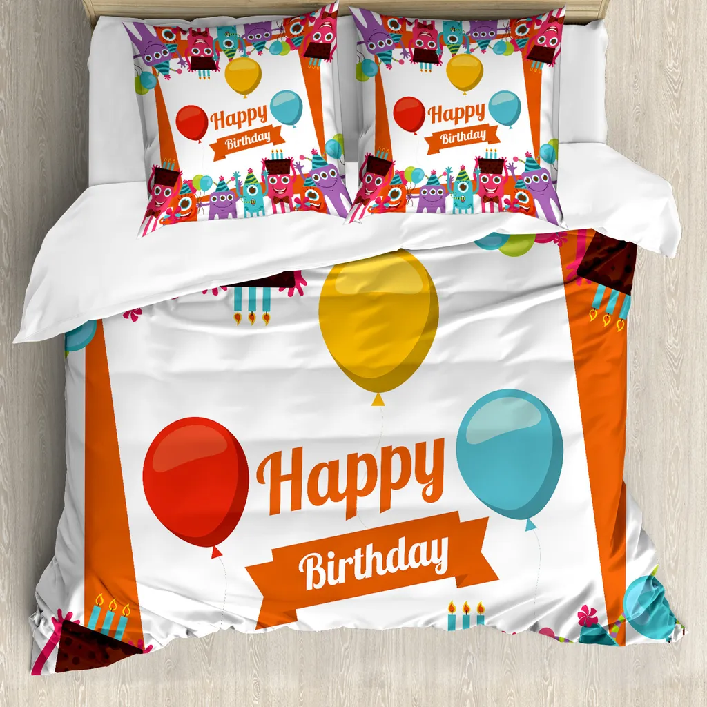 ABAKUHAUS Copripiumino Compleanno 200x200 Antiacaro Ipoallergenico
