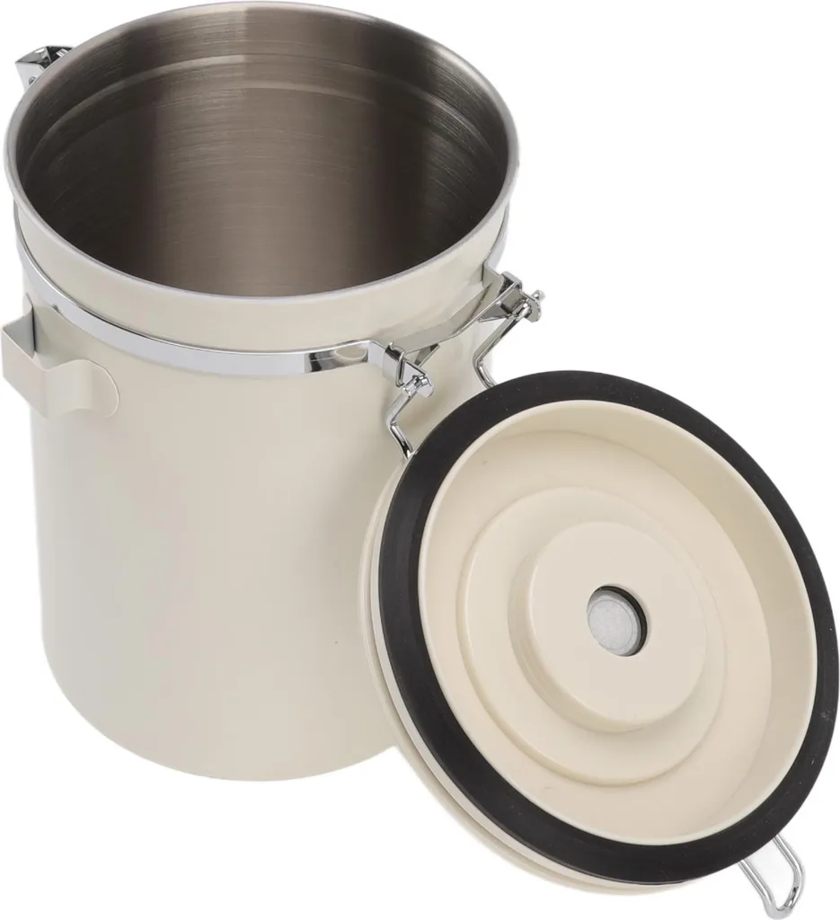Boîte à café hermétique en acier inoxydable 304 de 1,8L avec cuillère