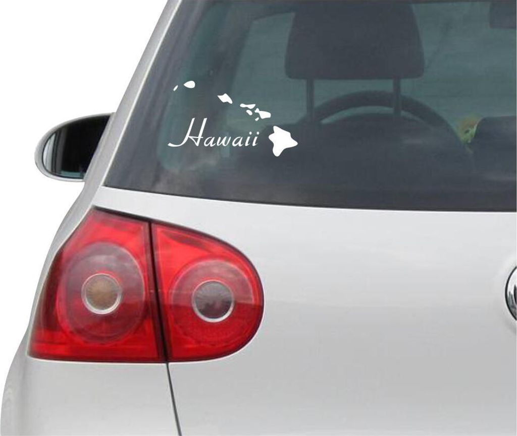 Aufkleber / Autoaufkleber - JDM - Die cut - HAWAII - Tropical Islands - Auto, Truck, Notebook, Laptop - weiß - 190mm x 109mm