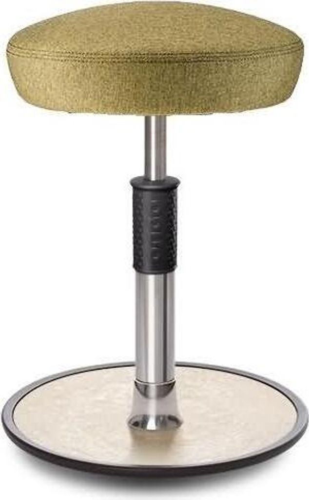 Sitz- Stehhocker Free Regular Hutsitz Camira Rivet Senfgelb Chrom /cremeweiß.