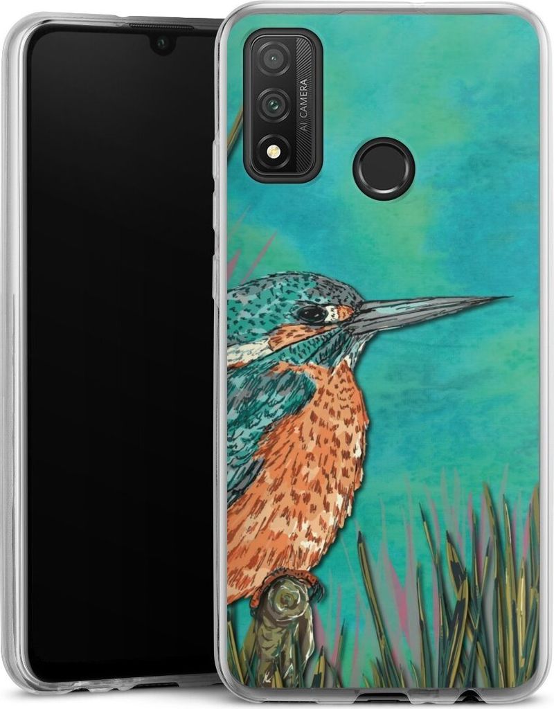 DeinDesign Slim Hülle für Huawei P Smart (2020) Silikon Case Ultra Dünn Handyhülle Malerei Tiere Vogel