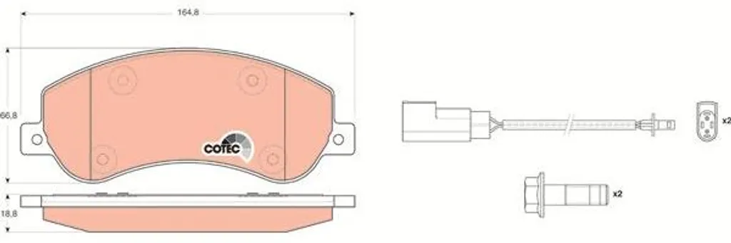 Plaquettes de frein TRW GDB1724 pour Transit et Amarok - OE 6C112K021AE