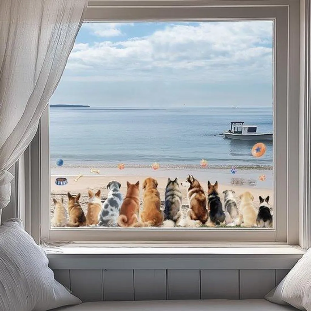 Décoration vitrée pattes de chien pour embellir votre maison en été