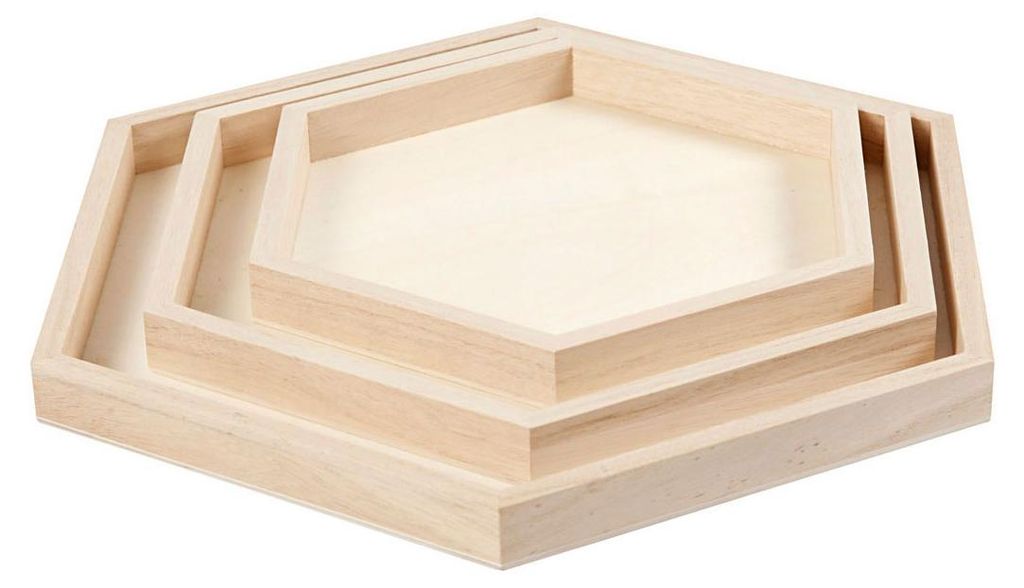 Ciotole in legno Creative company, 3 set da 3 Immagine del prodotto 