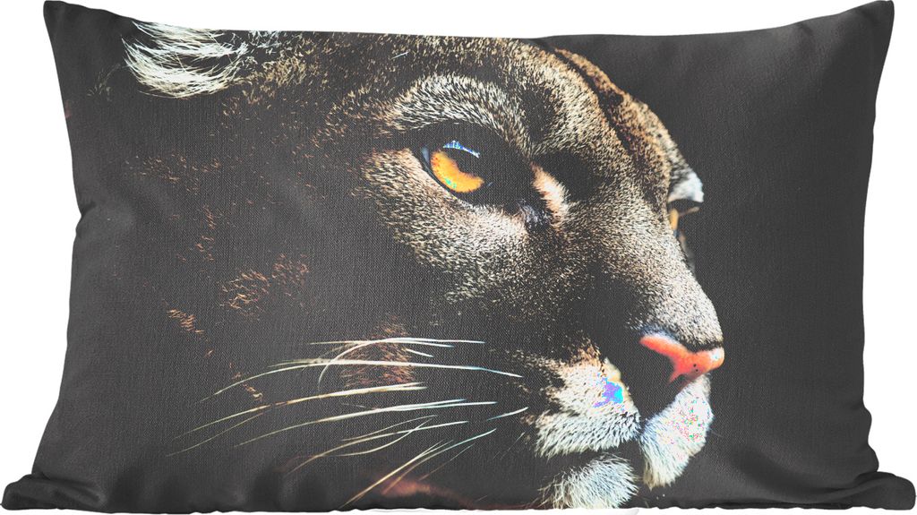 MuchoWow Zierkissen Sofakissen Wohnzimmer Dekokissen 50x30 cm Puma - Wilde Tiere - Porträt - Wohnzimmerdekoration - Polster mit Photo