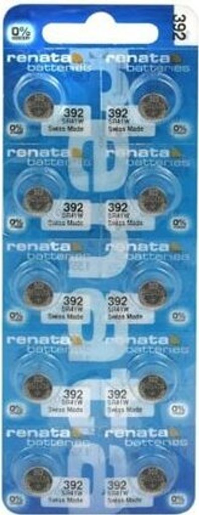 10x RENATA Uhrenbatterie 392 für Armbanduhr Knopfzelle SR 41 V392 SR41W LR736
