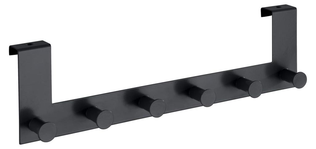 Appendiabiti da porta WENKO Celano in metallo nero 39 x 11 Immagine del prodotto 