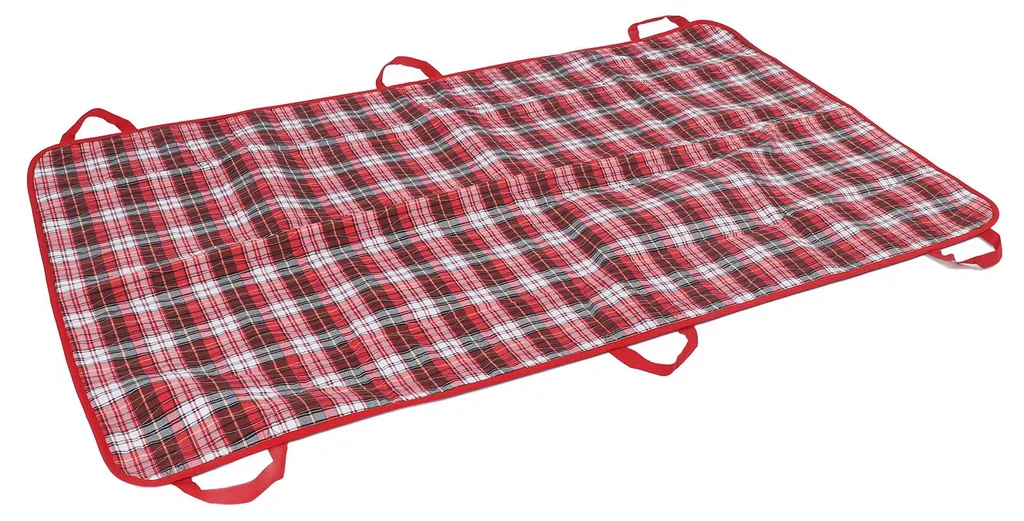 Alèse de transfert réutilisable rouge 90x150 cm avec poignées solides - 3
