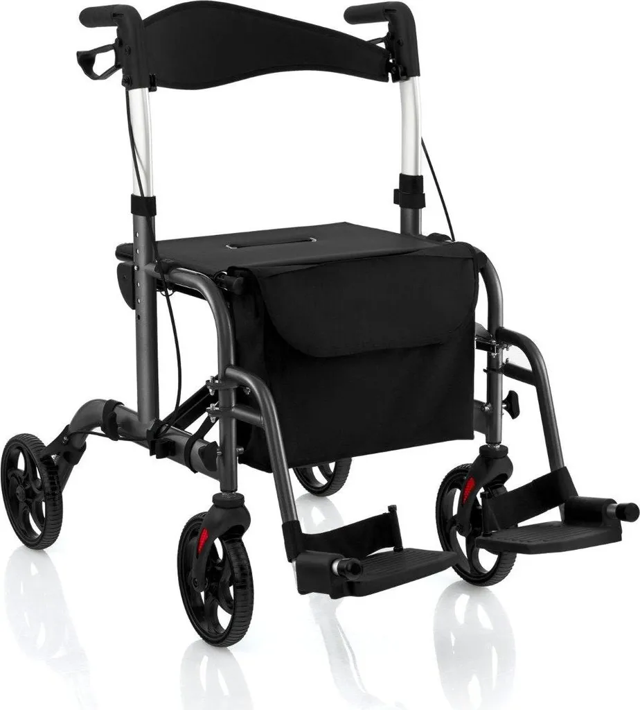 Aide à la marche et chaise roulante pour sorties extérieures et voyages
