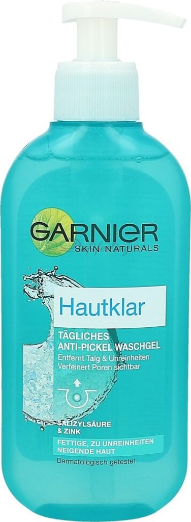 Garnier Hautklar Tägliches Anti-Pickel Waschgel 200 ml Produktbild 