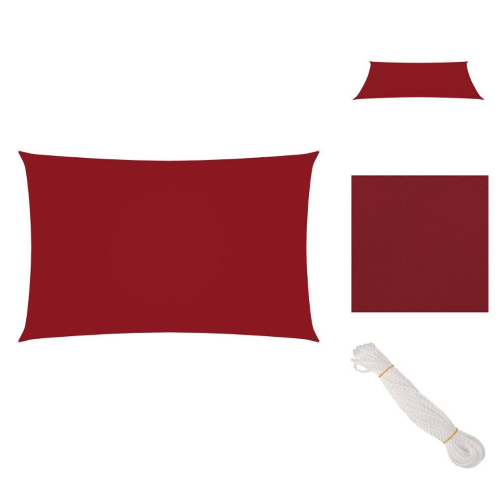 vidaXL Sonnensegel Oxford-Gewebe Rechteckig 2x4,5 m Rot - Sonnenschirme & Sonnenschutze