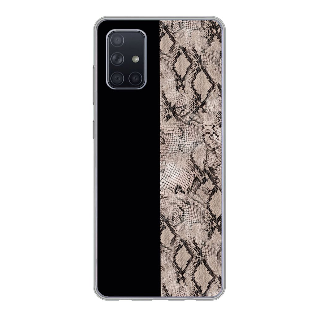 MuchoWow Handyhülle Schutzhülle Hülle für Samsung Galaxy A51 Schlangen - Design - Reptilien Silikon Softcase Handy Hülle - Schutzabdeckung