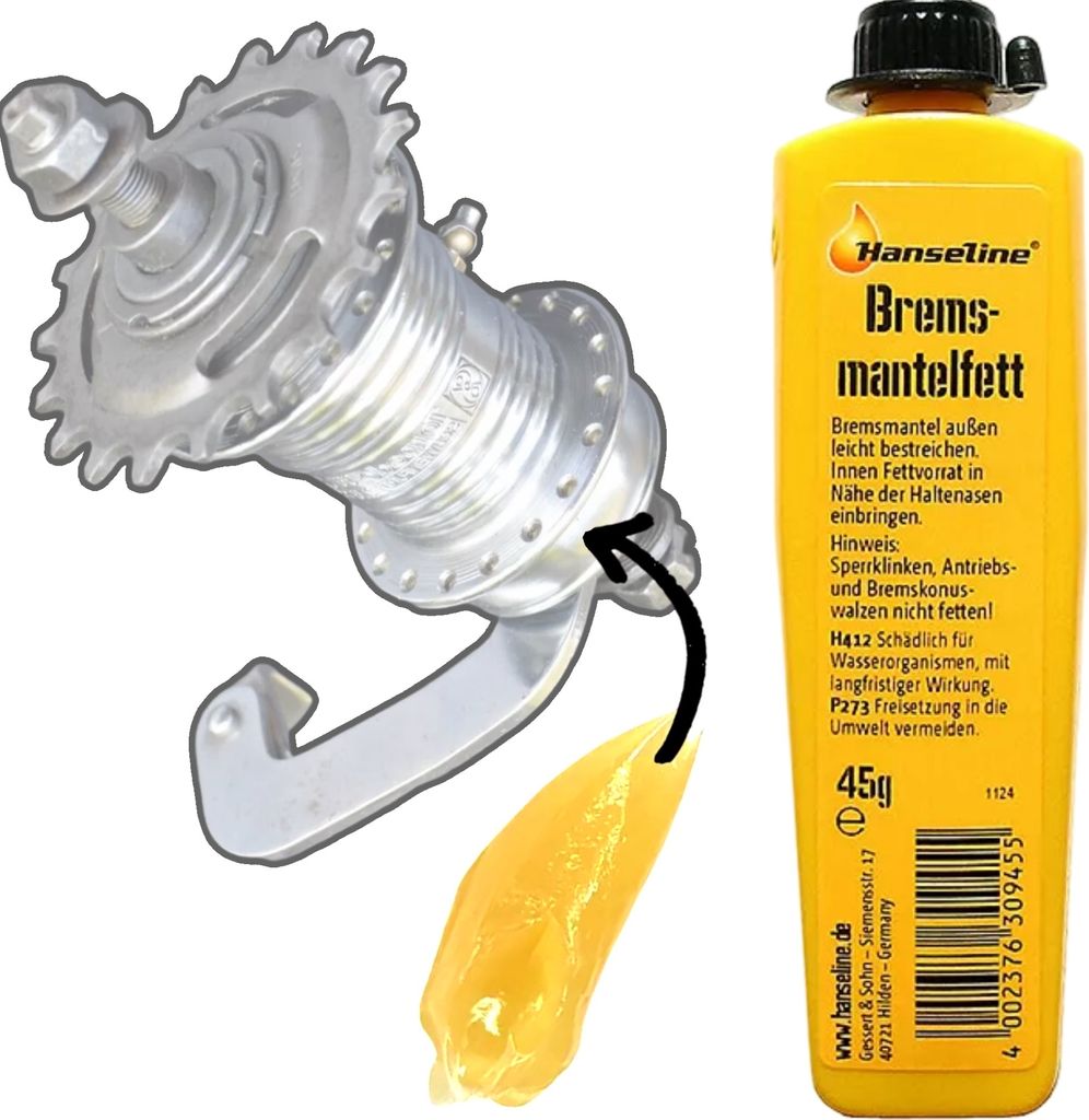 Hanseline Bremsmantelfett Fahrrad Rücktrittbremse Service Produktbild 