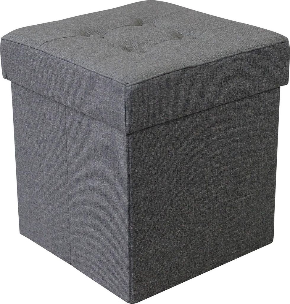 Milani Home - pouf quadrato, tessuto, seduta poggiapiedi, Immagine del prodotto 