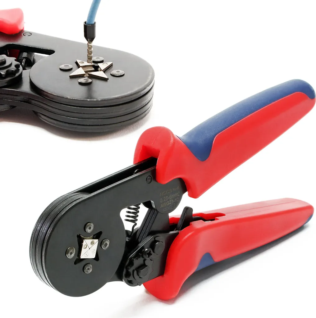 Pinza Crimpatrice Wiltec 0,25-6mm² Professionale per Capicorda a Cricchetto