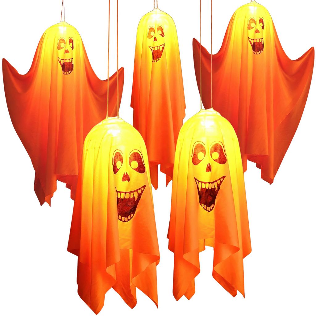 Décoration d'Halloween pour l'extérieur, 5 pièces, fantômes Image du produit 