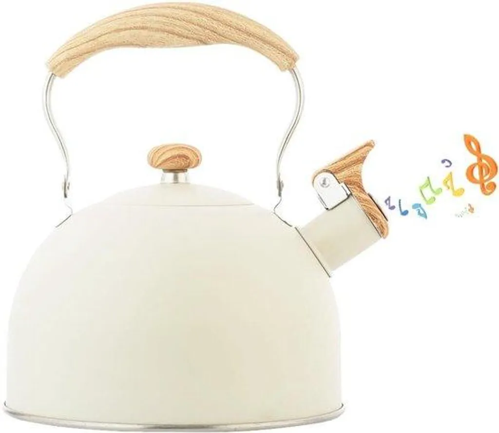 Bouilloire Sifflante Inox 2,5L : Fini l'eau qui déborde sur le Gaz