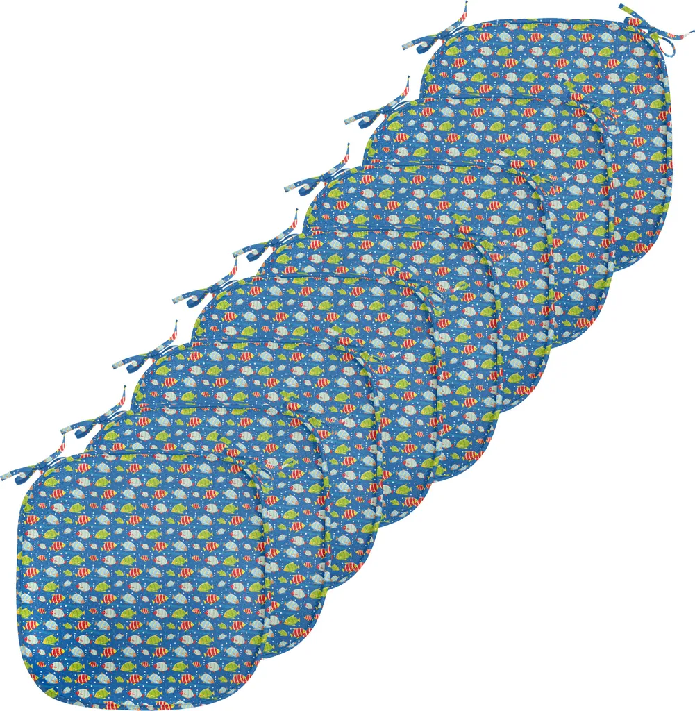 Coussin Décoratif pour Salle à Manger Thème Océan 40x40 cm Lot de 8