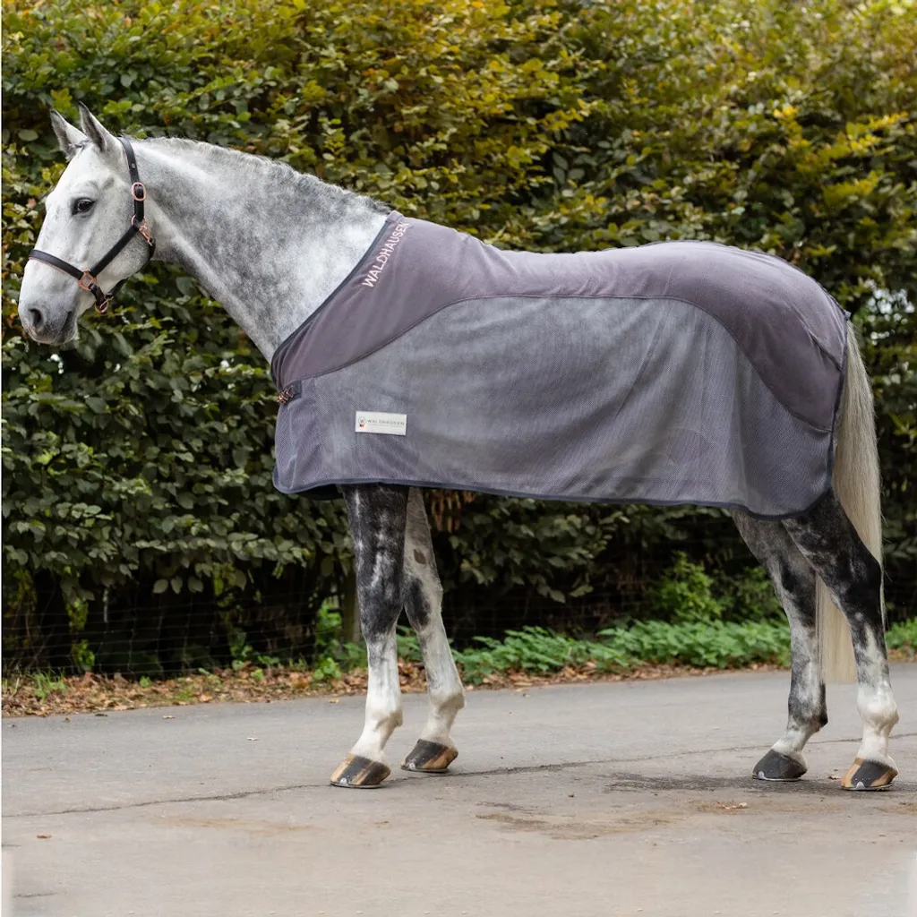 Waldhausen Fly Rug Pile Comfort Grigio 165 cm | Protezione Mosche Cavalli