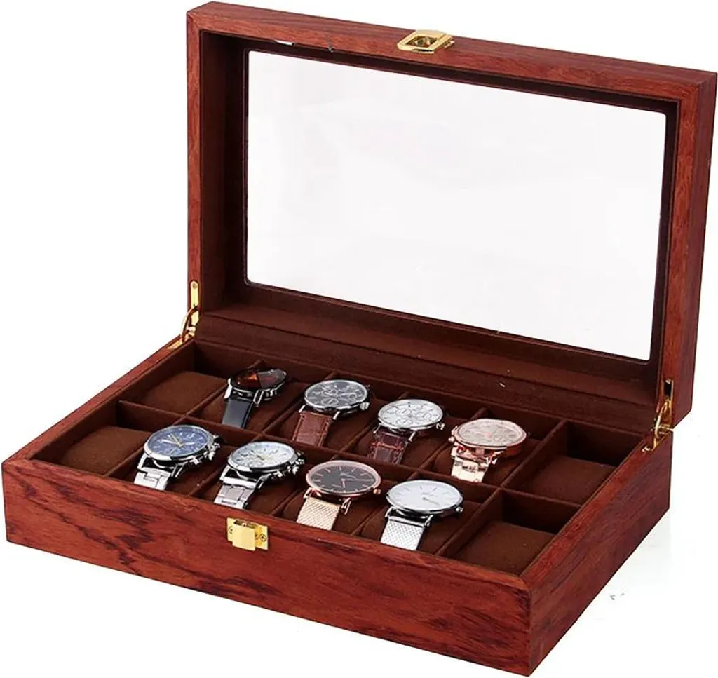 Présentoir montres 12 places en bois pour protéger votre collection