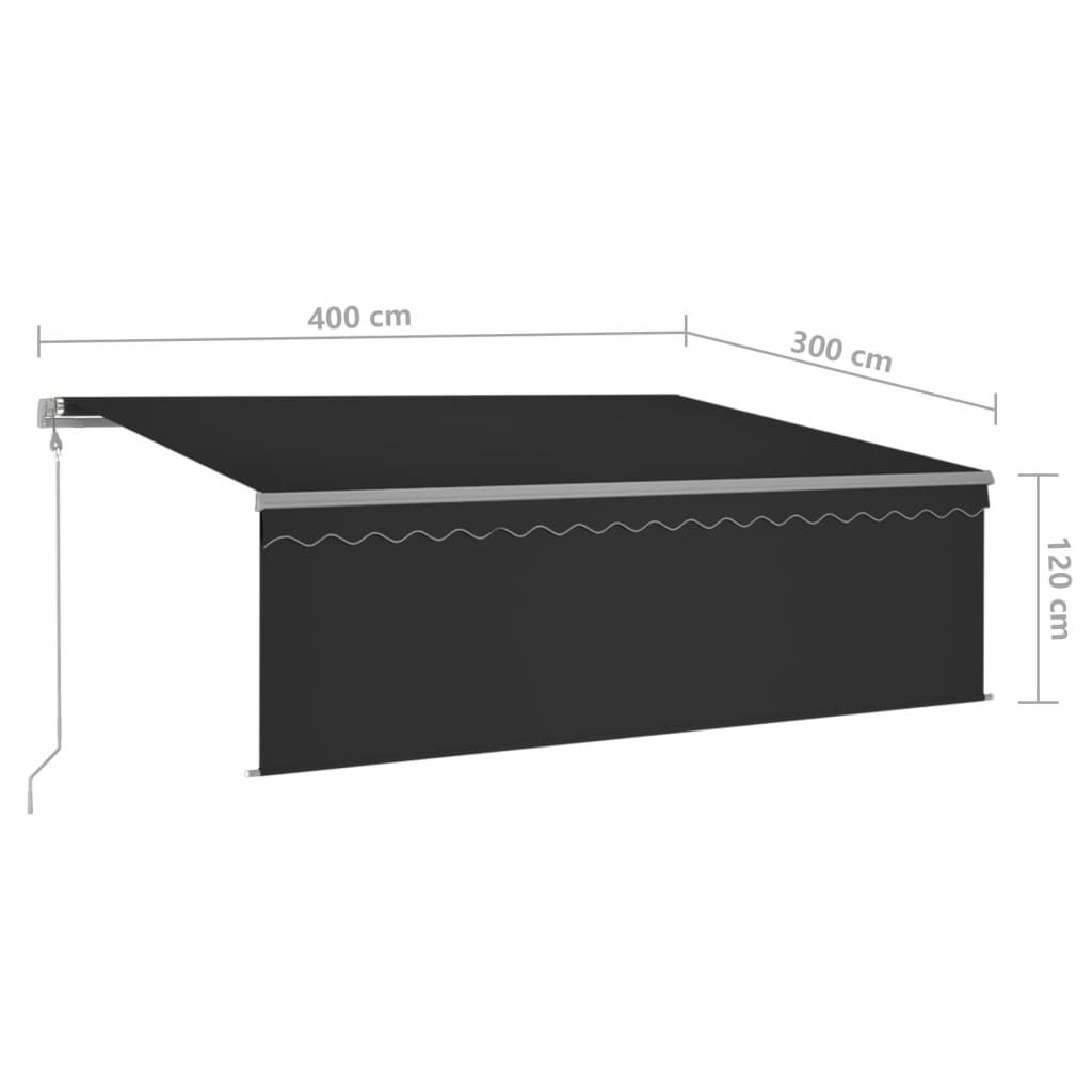 vidaXL Auvent automatique avec store LED Capteur de vent Image du produit 