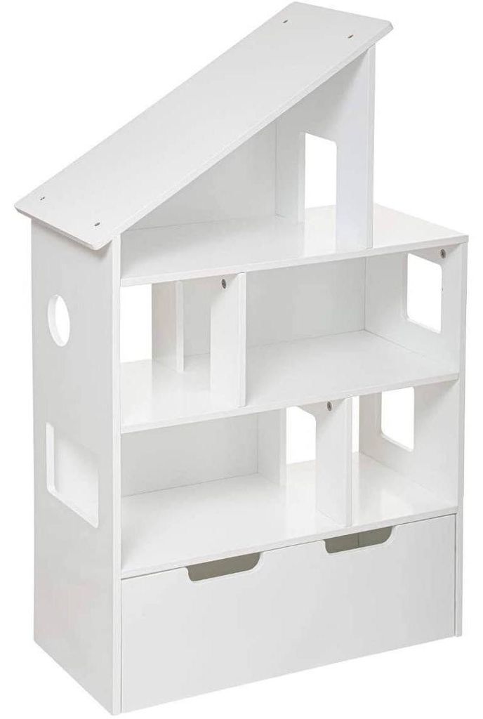 Kinderregal mit Stauraum für Spielzeug, weiß Produktbild 