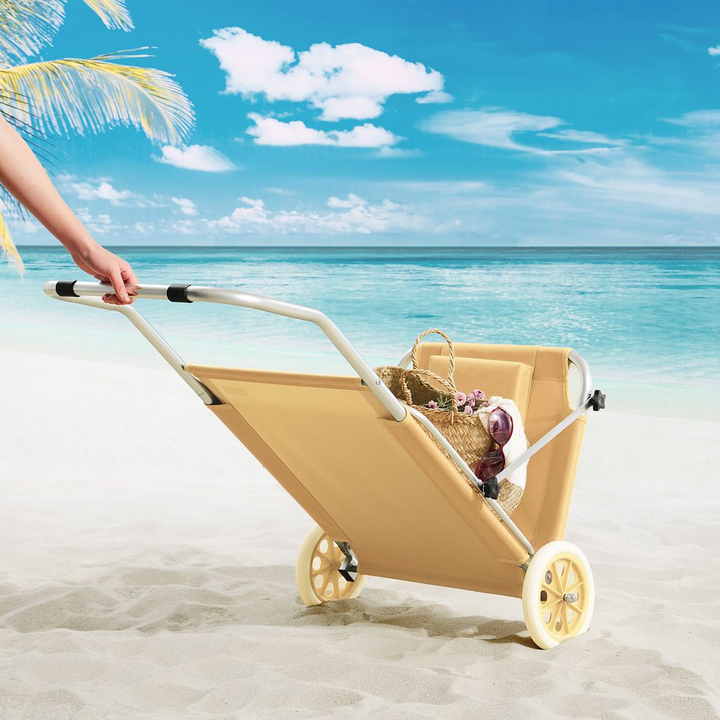 CASARIA® Sonnenliege Klappbar mit Dach Strandliege mit Produktbild 3