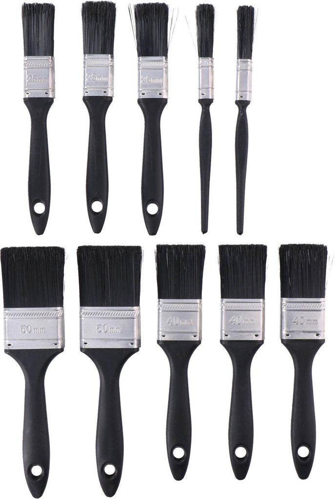 Malerpinsel Set mit 10 Flachpinsel Lackierpinsel Lackpinsel Produktbild 