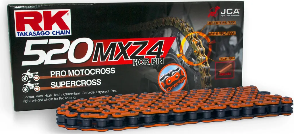 Chaîne de Transmission RK 520 MXZ4 Or 116 Maillons Haute Performance