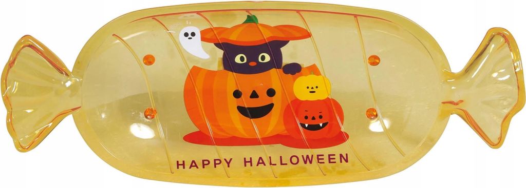 Orange Kunststoff Tablett Kuchen Teller Schüssel CANDY Happy Halloween 13x13cm