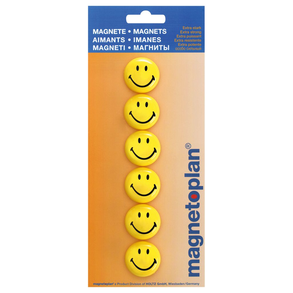 Magnetoplan 16672, Tafelmagnet, Schwarz, Gelb, 6 Stück(e) Produktbild 