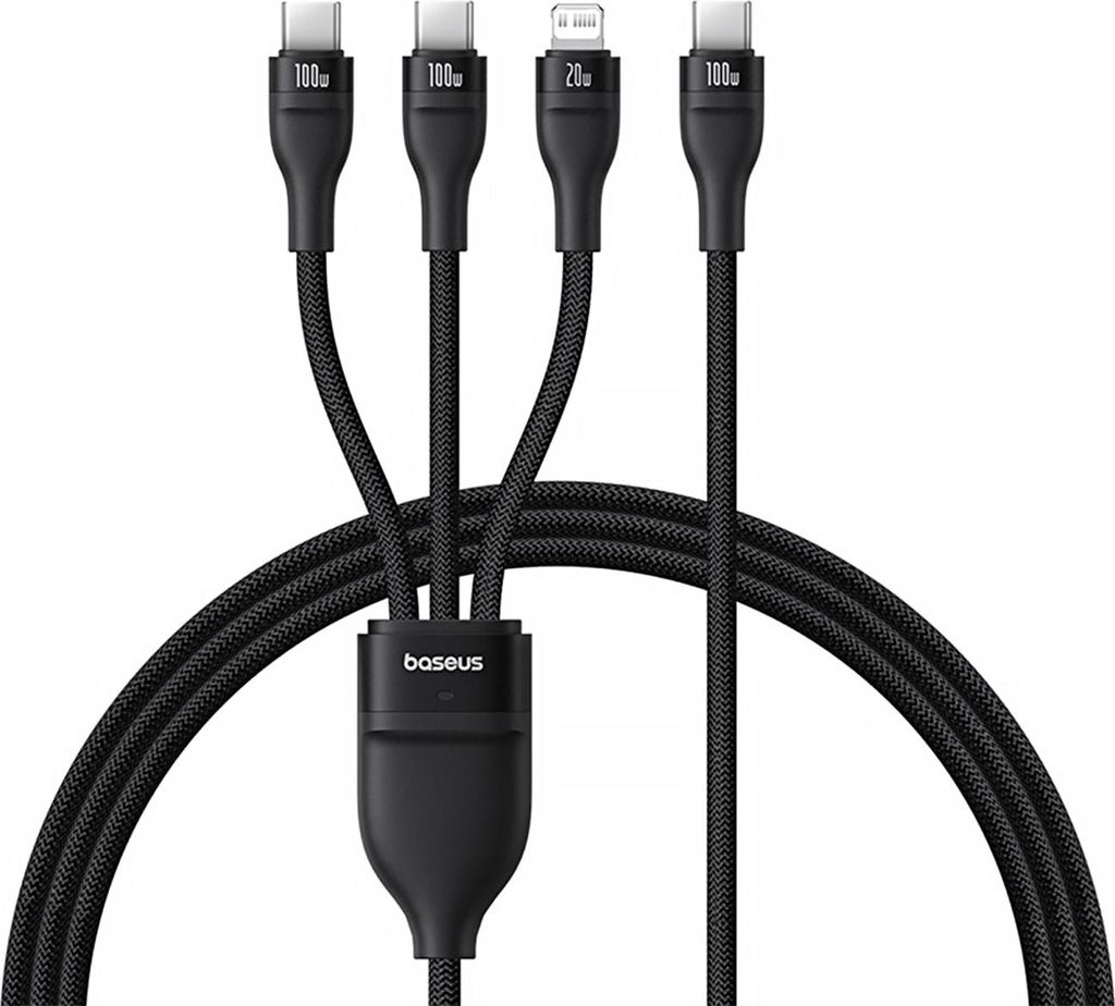 Cavo 3W1 Baseus Flash Serie 3 100W Usb-C - Immagine del prodotto 