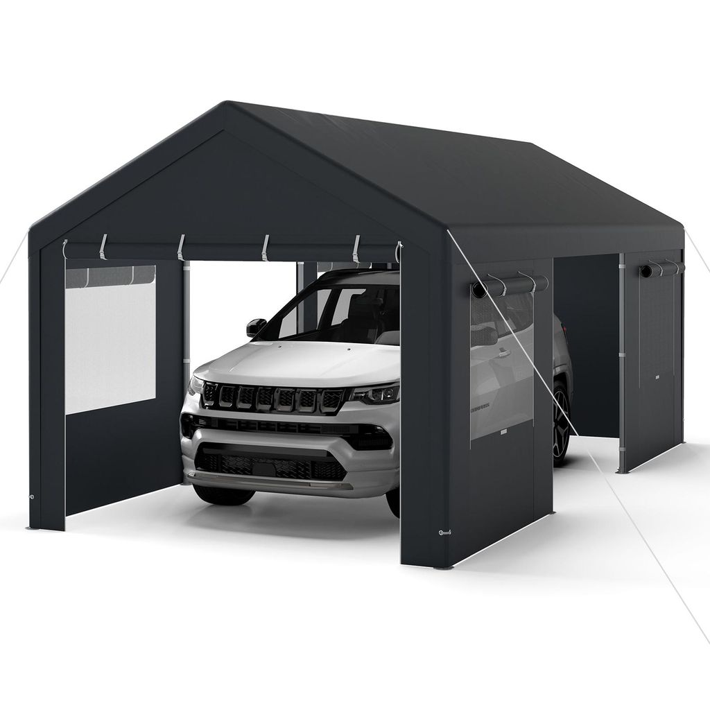 COSTWAY Zeltgarage Carport, 586x305cm Pavillon Garagenzelt Produktbild 