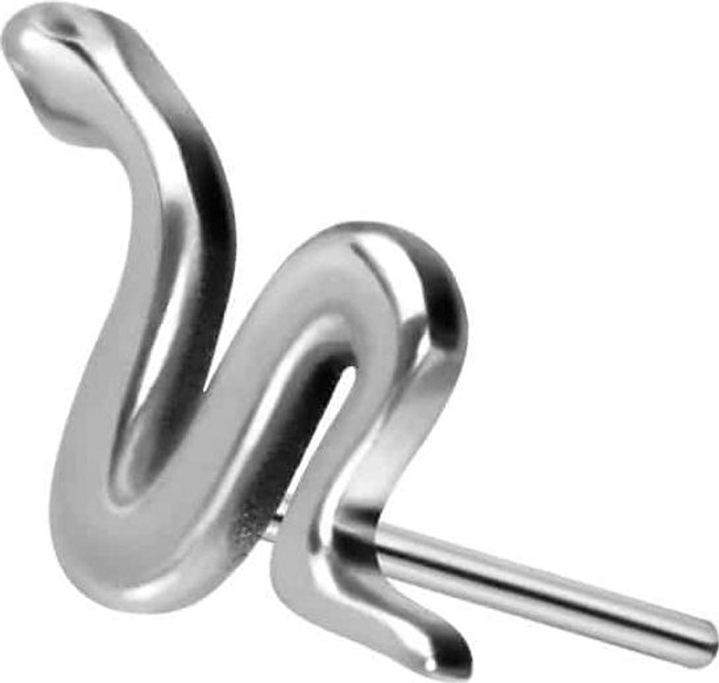Piercing-Zubehör Titan Aufsatz mit Push Pin SCHLANGE