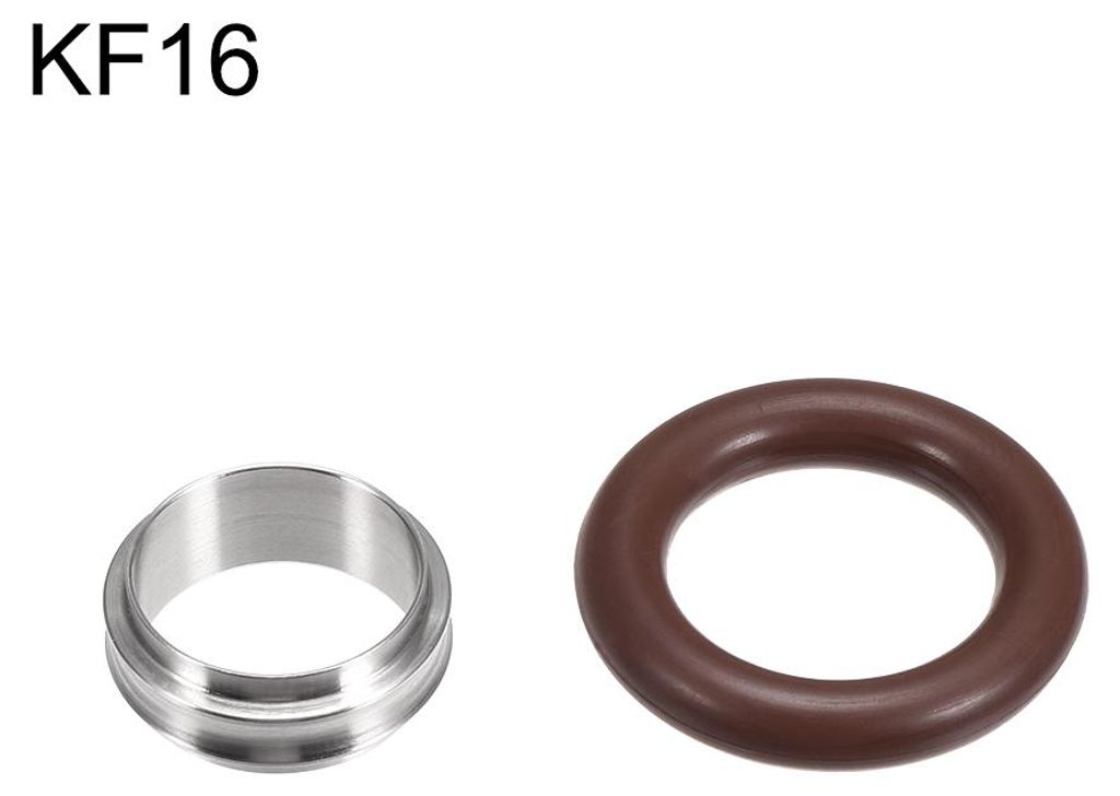 2 Stk. Zentrierring KF-16 Vakuumanschlš¹sse ISO-KF Flansch 29mm x 16mm Fluorkautschuk O-Ring