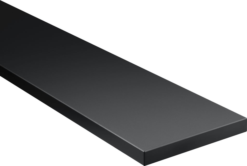 Lignodur Topline LD36 Innenfensterbank schwarz 200 mm inkl. Seitenabschlüsse 500 mm