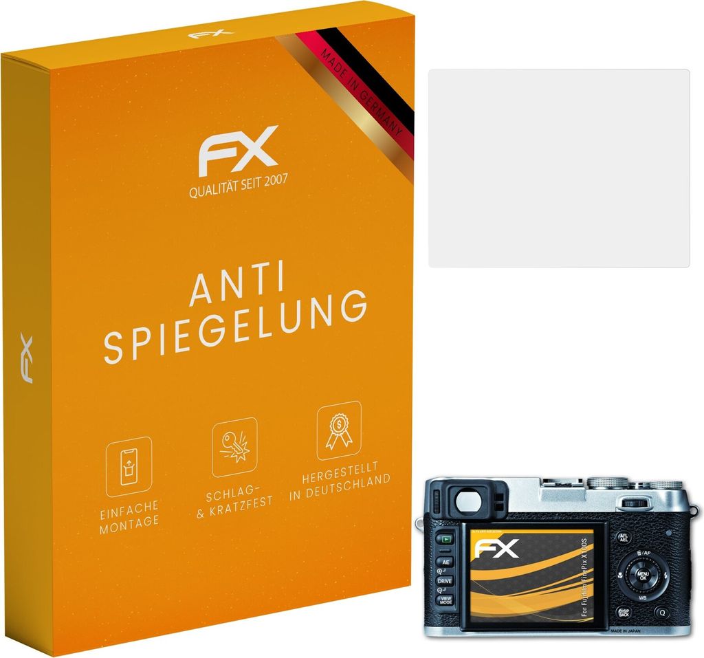 atFoliX FX-Antireflex 3x Schutzfolie kompatibel mit Fujifilm FinePix X100S Displayfolie