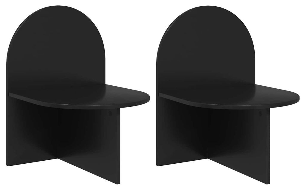 Nachttisch 2 pcs Schwarze Eiche 48 x 49 x 65 cm Holzwerkstoff