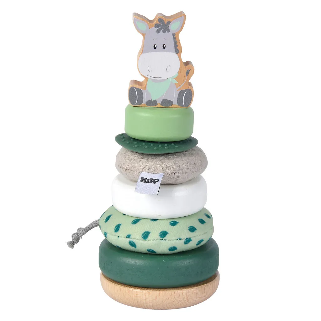 Gobelets à empiler Eichhorn Baby Hipp Ezel en bois naturel pour bébés