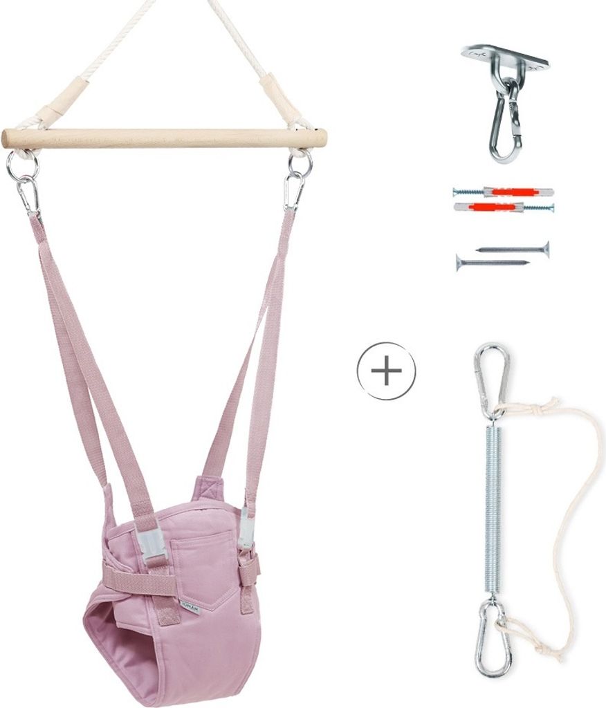 Türhopser baby ab 6 monate Hellgrau, Hopser baby jumper bouncer, Babyschaukel für türrahmen, Schaukel indoor, Türschaukel, Hüpfer, Kinderschaukel, Tür