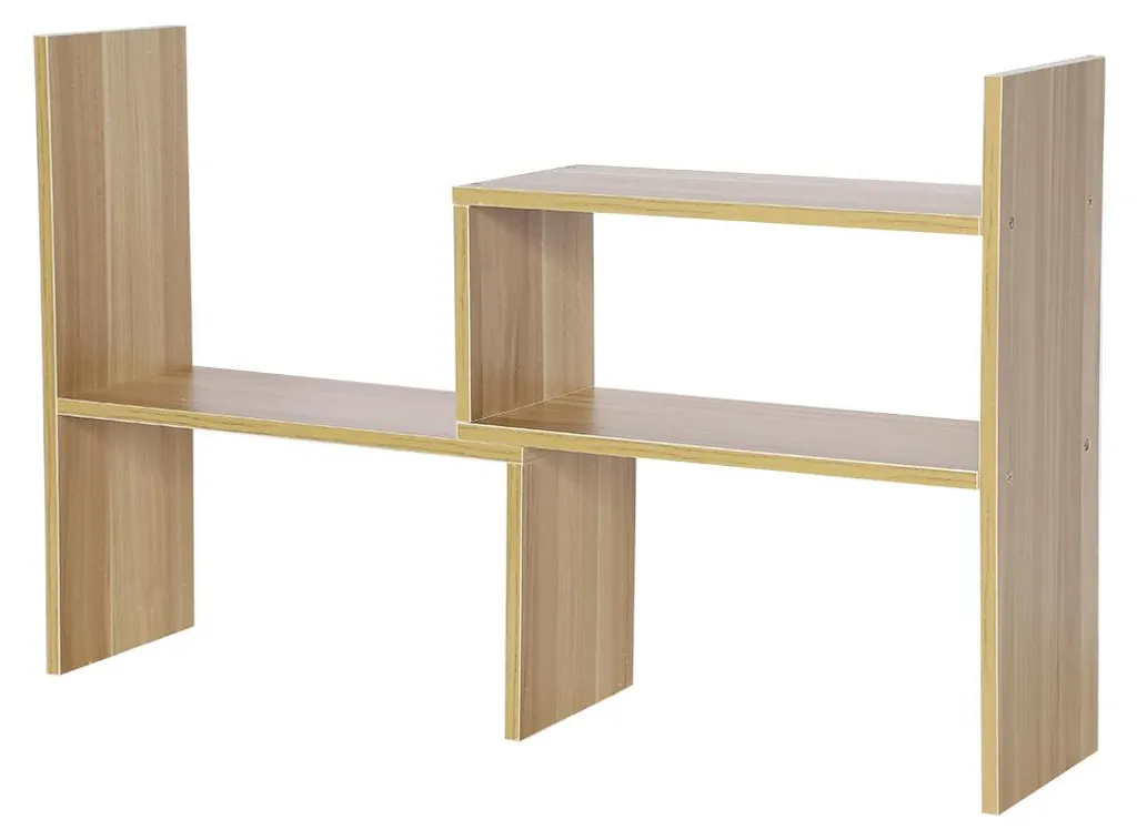 Étagère de Bureau en Bambou - Support de Livres Extensible et Durable