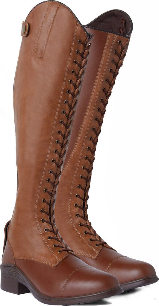 Horze Damenreitstiefel mit Schnürung, Braun, 39