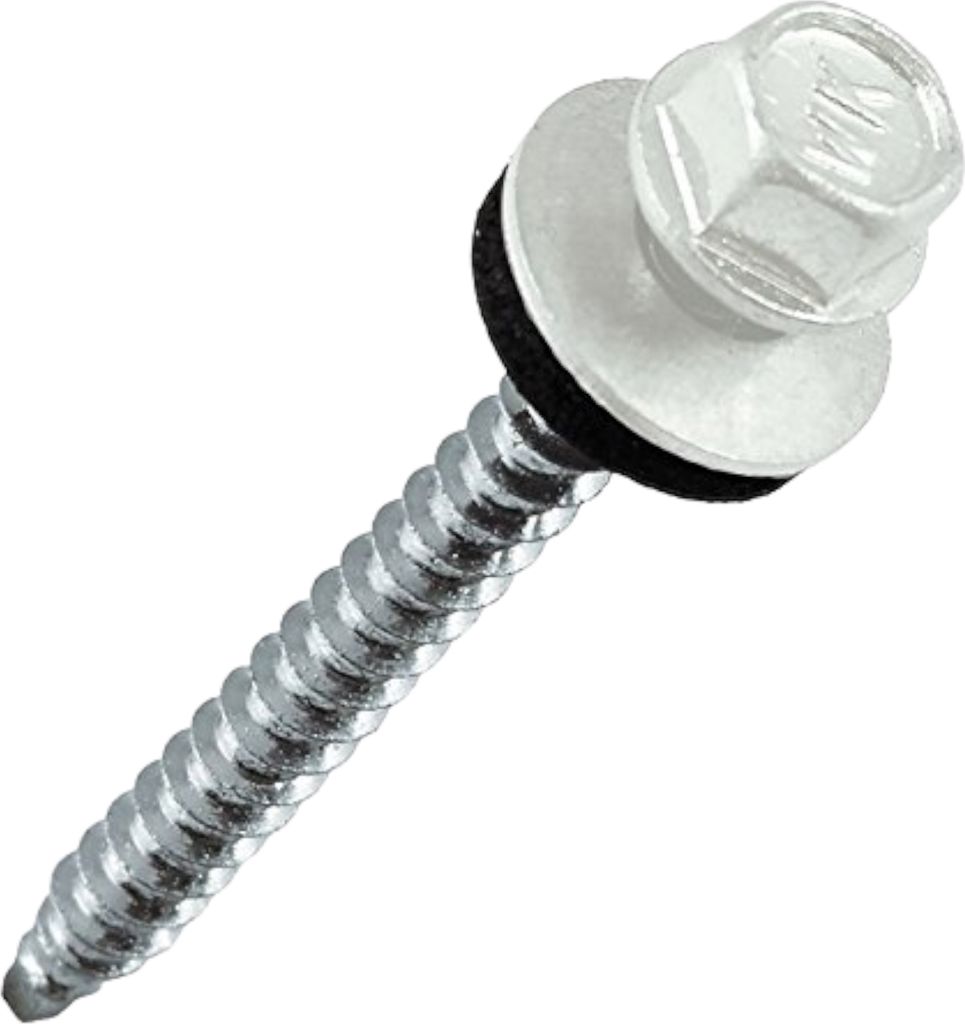 250 Stück Trapezblechschrauben Bohrschrauben 4,8 x 35mm Ral 9010 Reinweiß