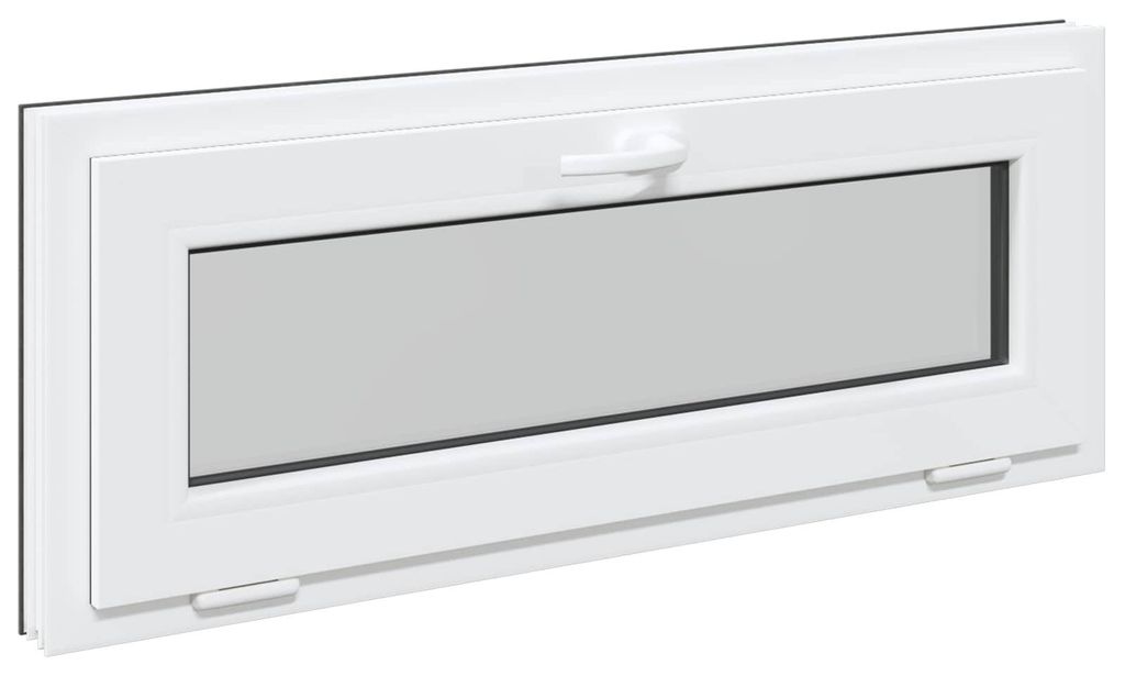 Kellerfenster RISOR 110 x 40 cm PVC und Glas Anthrazit