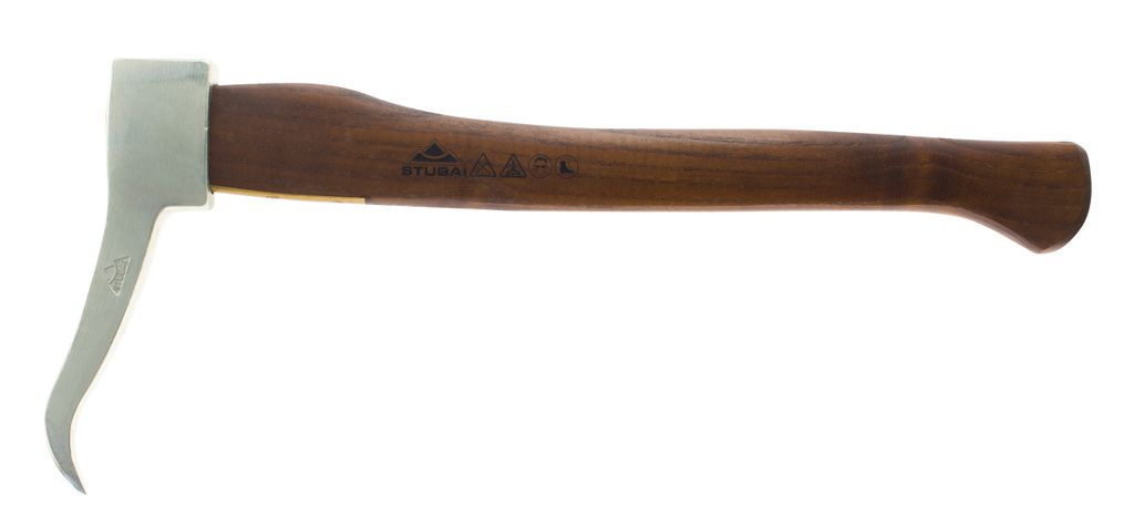 STUBAI Handsappie mit Messing-Stielschutz | Nirolook | 450 mm | Handsappel aus Eschenholz, deutsche Form | zum Aufnehmen und Transportieren von kle...